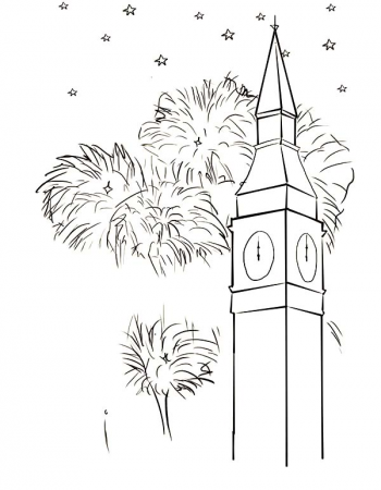 Fireworks Near Big Ben Coloring Page : Coloring Sun | Coloring pages,  Coloring pictures, Fireworks