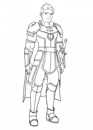 Soren from The Dragon Prince Coloring Page - Free Printable Coloring Pages  for Kids