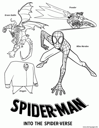 Spider Man Spider Verse Coloring Pages | T14 Coloring Pages Responsible