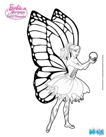 Barbie Mariposa Coloring Pages Page 1