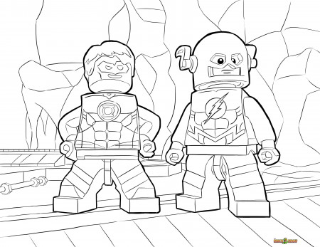 Facts Lego Flash And Green Lantern Coloring Page Printable Sheet ...