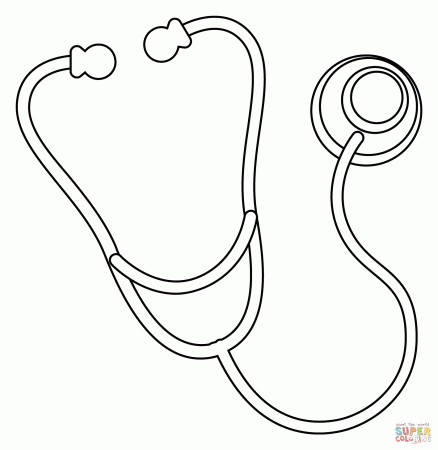 Stethoscope Emoji coloring page | Free Printable Coloring Pages