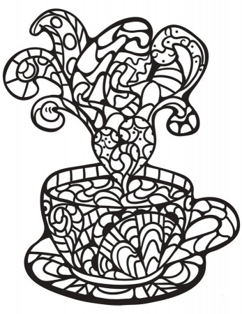 Coffee Coloring Pages