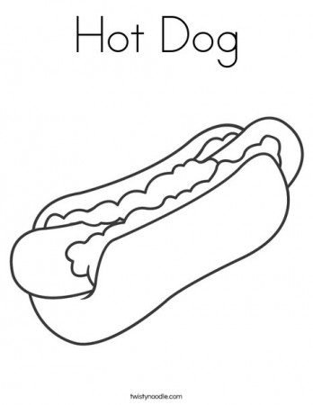 Hot Dog Coloring Page - Twisty Noodle