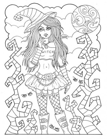 5 Pages Sexy Witches to Color Instant Download Halloween - Etsy | Witch  coloring pages, Fairy coloring pages, Cute coloring pages