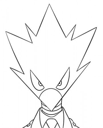 Fumikage Tokoyami Face Coloring Page - Free Printable Coloring Pages for  Kids