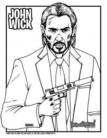 How to Draw JOHN WICK (John Wick Trilogy) Drawing Tutorial - Draw it, Too!