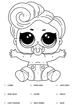 LOL Baby Color by Number Coloring Page - Free Printable Coloring Pages for  Kids