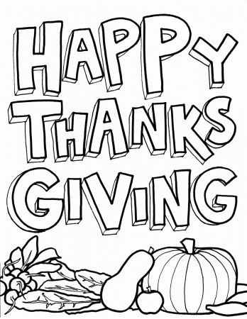 Coloring Page Thanksgiving - Coloring Page