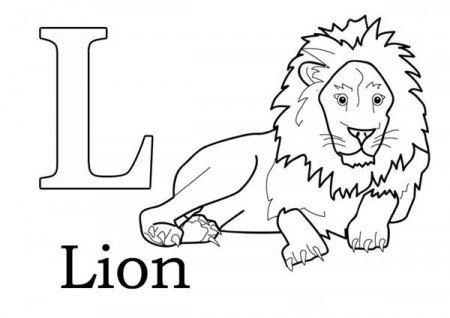 Learn Letter L For Lion Coloring Page : Coloring Sun