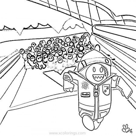 Fall Guys Coloring Pages Running ...xcolorings.com