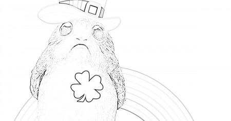 May The Luck Be With You - Porg Coloring Page - St. Patrick's Day - The  Star Wars Mom – Parties, Recipes, Crafts, and Printables