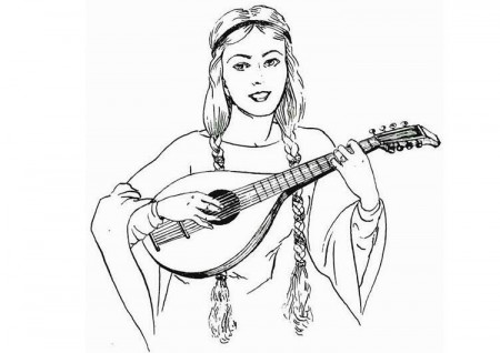 Coloring Page Lute - free printable coloring pages - Img 13233