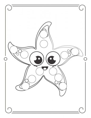 Starfish Dot Marker Coloring Page - Free Printable Coloring Pages for Kids