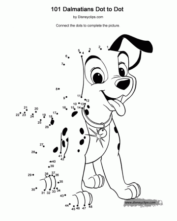 Printable Disney Dot-to-Dot Coloring Pages (3) | Disneyclips.com