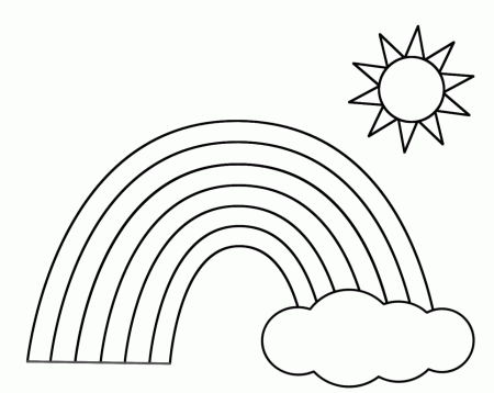 Free Coloring Pictures Of Rainbows - High Quality Coloring Pages