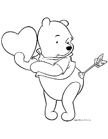 Disney Valentine's Day Printable Coloring Pages | Disney Coloring Book