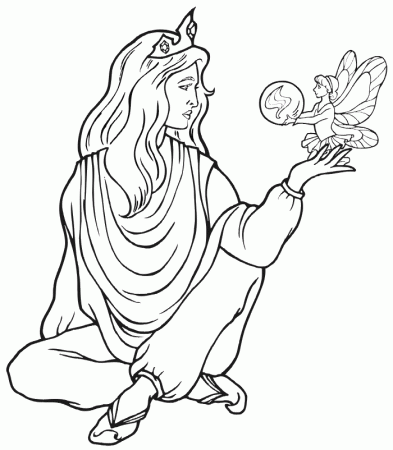 PRINCESS FAIRY Colouring Pages (page 3)