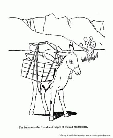 Farm Animal Coloring Pages | Printable Burro Coloring Page and ...