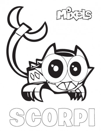 Mixels Coloring Page – Scorpi | Coloring pages, Lego party, Color