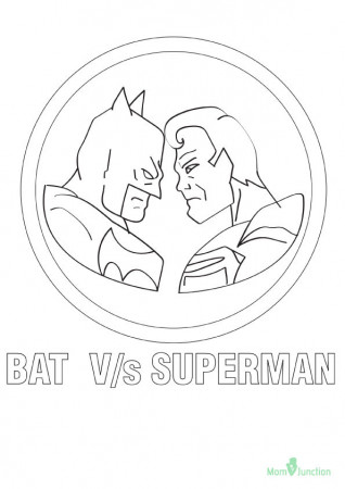 Parentune - Free & Printable Batman vs Superman Coloring Picture,  Assignment Sheets Pictures for Child