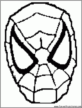 Spiderman Mask Coloring Page