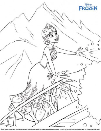 Elsa singing Frozen coloring page | Frozen coloring, Cartoon coloring pages,  Frozen coloring sheets