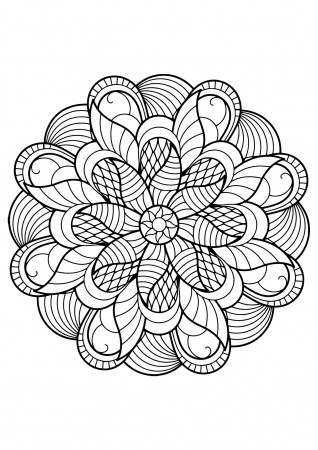 Mandala from free coloring books for adults 6 - Mandalas Adult Coloring  Pages