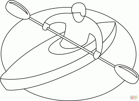 Kayak coloring page | Free Printable Coloring Pages