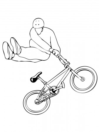 Tail Whip Bmx Bicycle Coloring Pages - Coloring Cool