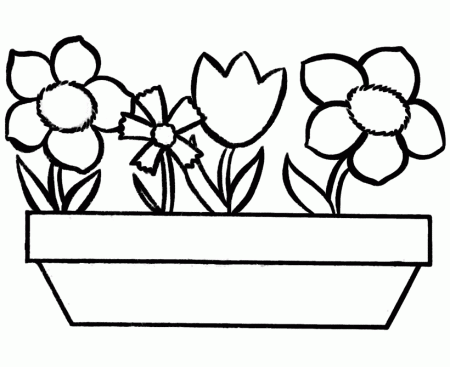 Flowers To Color For Kids - Coloring Pages for Kids and for Adults