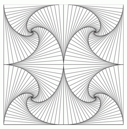 Geometric Coloring Page - Coloring Pages for Kids and for Adults