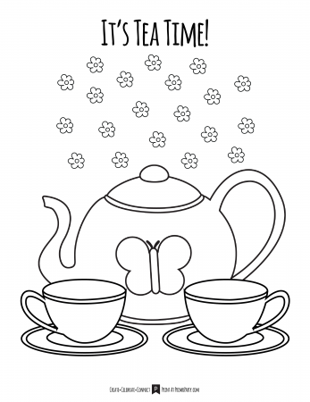 Tea Party Coloring Page ⋆ Primoparty