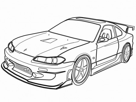 Coloring Pictures Sports Cars | Car drawings, Cool car drawings ...