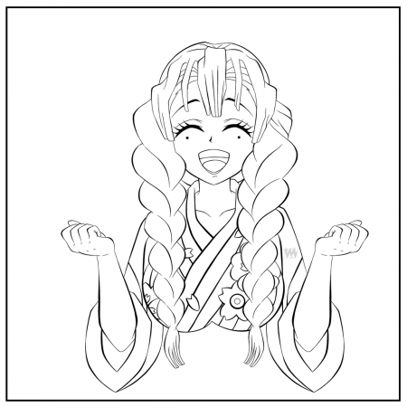 Mitsuri Coloring Page – Meztermind