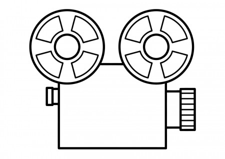Coloring Page film projector - free ...