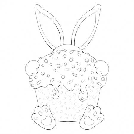 Vector | Cute bunny with easter cake ...