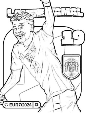 20+ Latest Lamine Yamal Coloring Pages | Free Printables