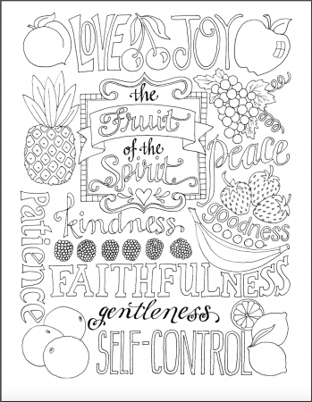 Fruit of the Spirit Coloring Page - Flanders Family Homelife