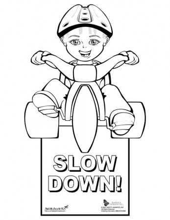 Safety Sign Coloring Pages - Coloring Library