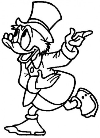 Drawing Scrooge Mcduck Coloring Page | Kids Play Color