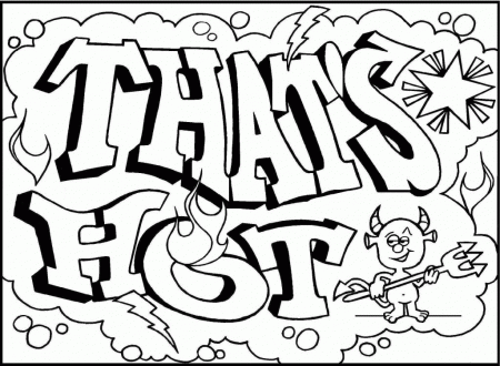 Graffiti Words Coloring Pages For Kids