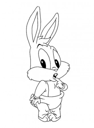 Cute Baby Bugs in Baby Looney Tunes Coloring Page | Kids Play Color