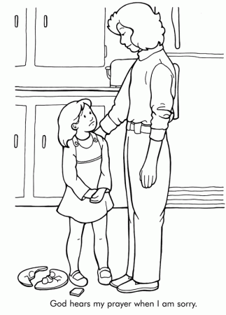 I'm Sorry Coloring Page