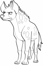 Picture Of A Hyena Coloring Pages | Deliyazar.com