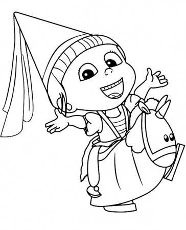 Agnes on unicorn coloring page - Topcoloringpages.net