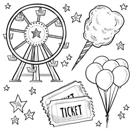 Online coloring pages Carnival, Coloring Carnival tickets holiday.