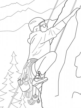 Free Climbing coloring pages. Download and print Climbing coloring pages