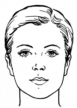 Makeup Woman Face Coloring Page - Get Coloring Pages