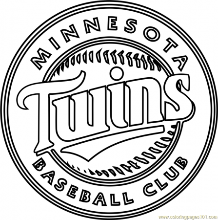 Minnesota Twins Logo Coloring Page for Kids - Free MLB Printable Coloring  Pages Online for Kids - ColoringPages101.com | Coloring Pages for Kids